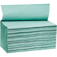 Prosoape pliate verzi V-fold, 1 strat, 21 x 25 cm, 365 g/pachet